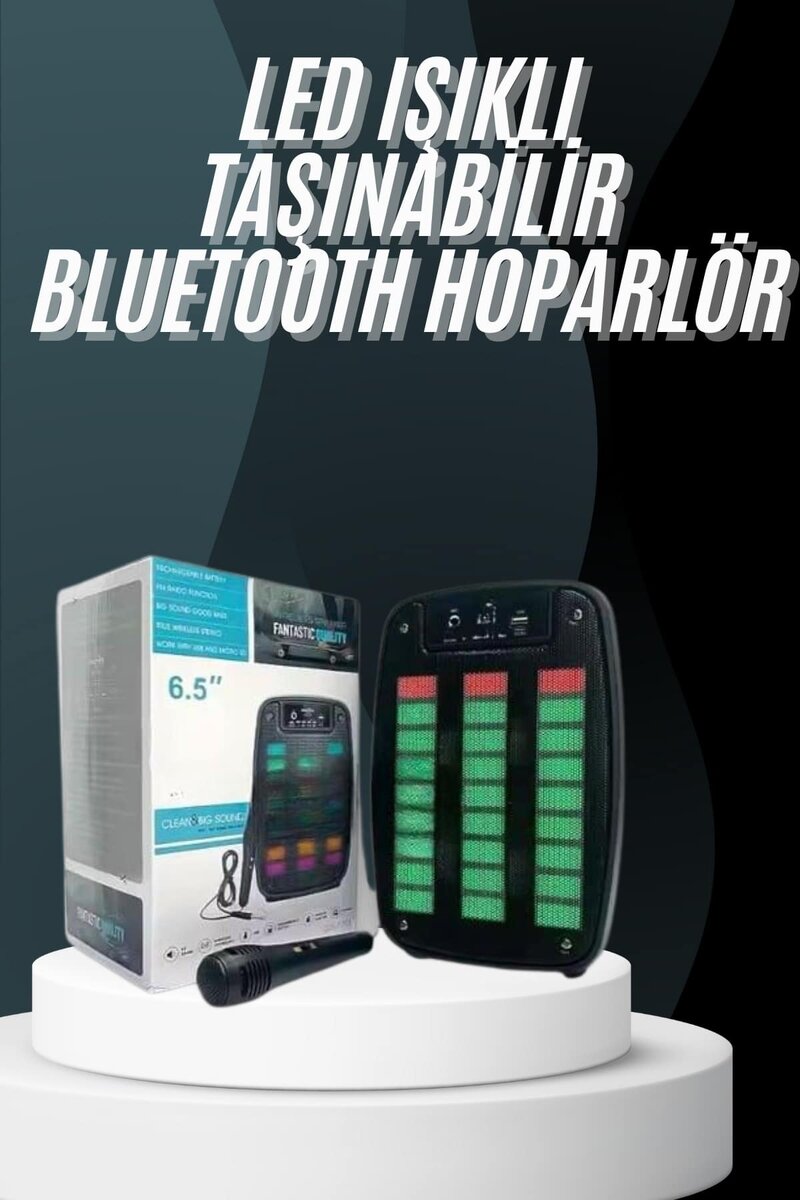 Bluetooth Hoparlör Taşınabilir Şarjlı Işıklı Büyük Boy Yüksek Ses Kaliteli Bluetooth Hoparlör Taşınabilir Şarjlı Işıklı Büyük Boy Yüksek Ses Kaliteli
