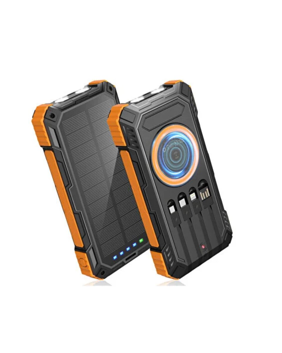 20000 mAh Powerbank Güneş Enerjili Kablosuz Şarj Hızlı Şarj Taşınabilir Batarya (Kopya)