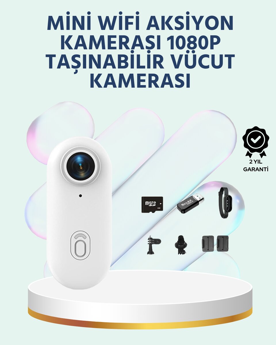 Geniş Açı Lensli WiFi Spor ve Vlog Kamerası Geniş Açı Lensli WiFi Spor ve Vlog Kamerası