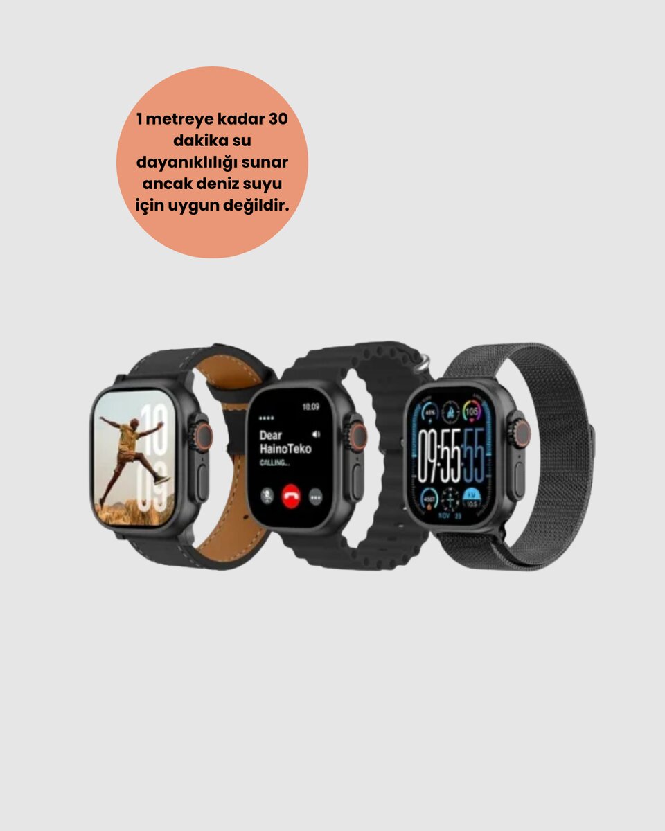AMOLED Akıllı Saat Bluetooth Arama Su Geçirmez AMOLED Akıllı Saat Bluetooth Arama Su Geçirmez