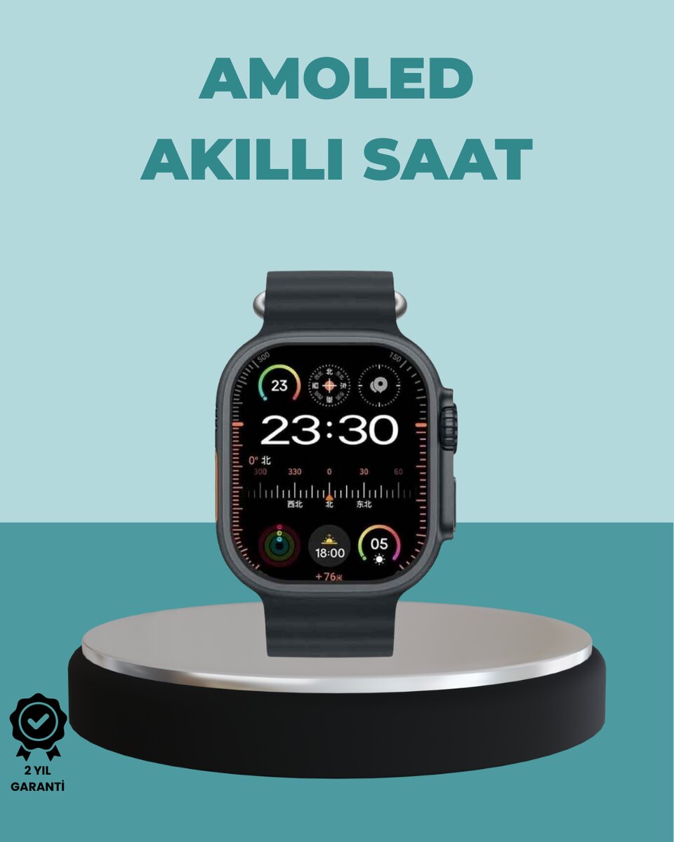 AMOLED Akıllı Saat 49mm Bluetooth Arama Spor ve Sağlık AMOLED Akıllı Saat 49mm Bluetooth Arama Spor ve Sağlık