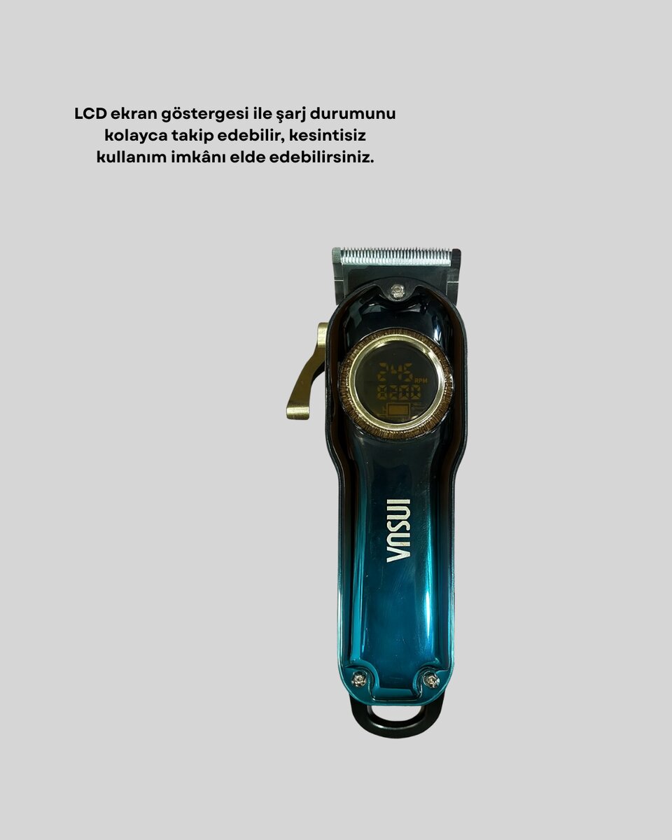 Uzun Çalışma Süreli LCD Göstergeli Saç Kesme Makinesi Uzun Çalışma Süreli LCD Göstergeli Saç Kesme Makinesi