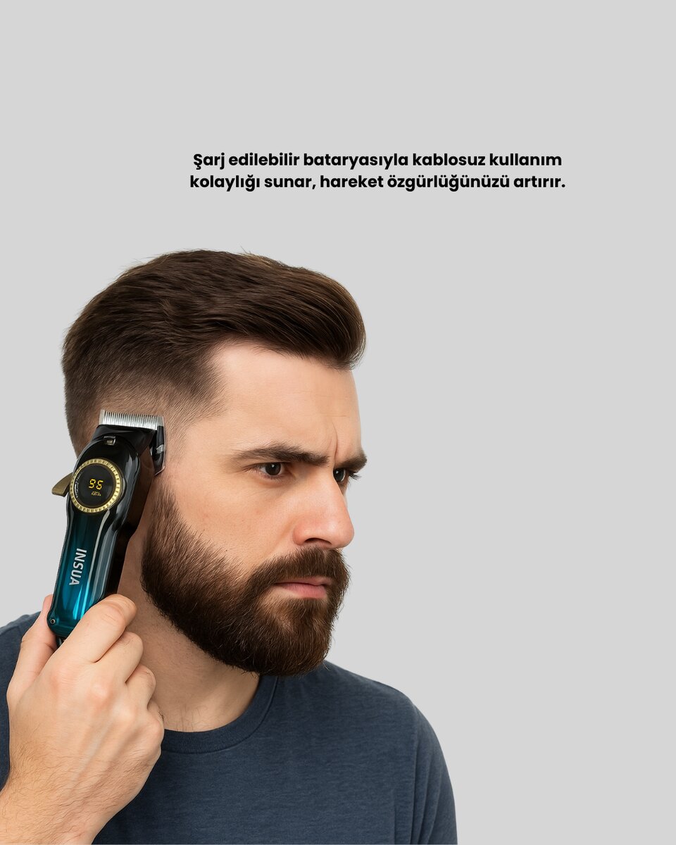 Uzun Çalışma Süreli LCD Göstergeli Saç Kesme Makinesi Uzun Çalışma Süreli LCD Göstergeli Saç Kesme Makinesi