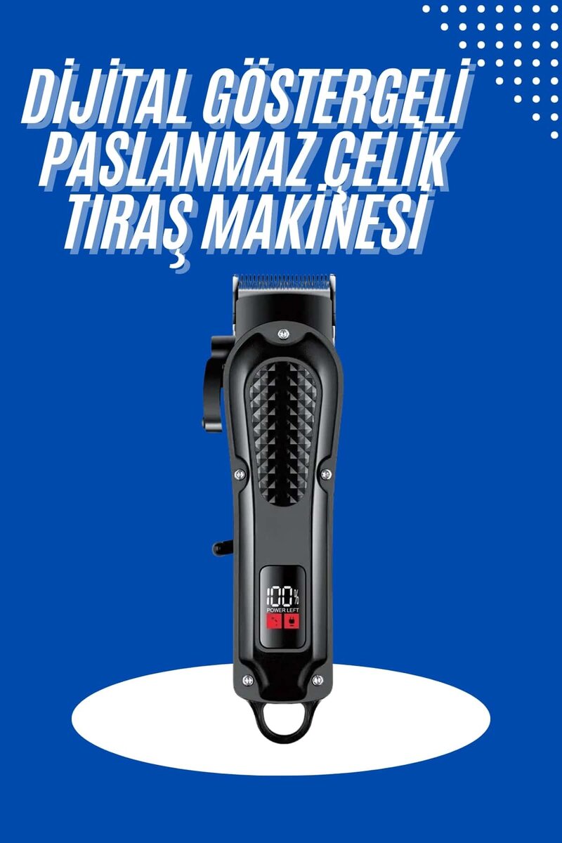Profesyonel Saç Kesme Aleti Dijital Saç Sakal Tıraş Makinesi Uzun Ömürlü Profesyonel Saç Kesme Aleti Dijital Saç Sakal Tıraş Makinesi Uzun Ömürlü