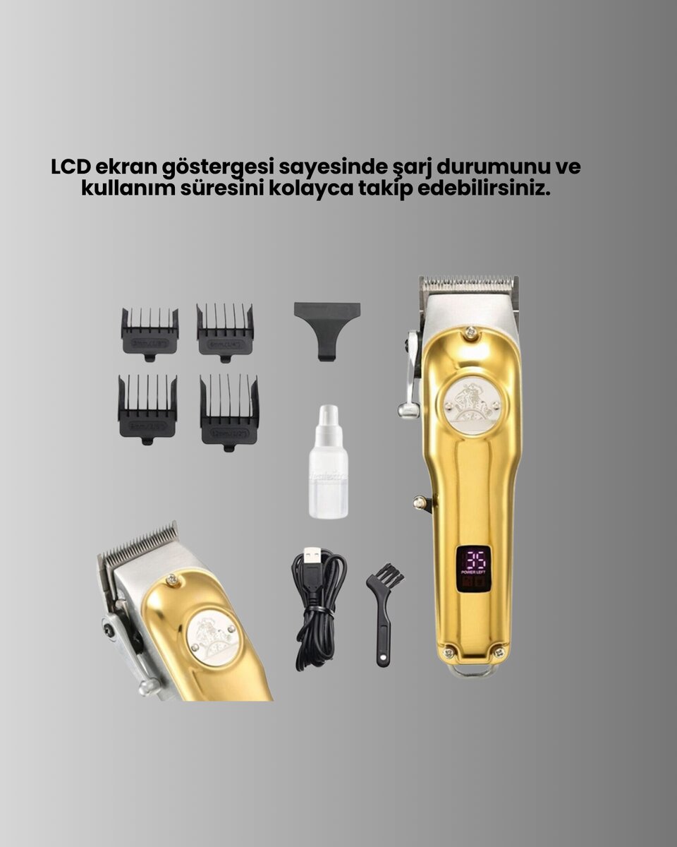 1800 mAh Bataryalı Uzun Kullanım Süreli Şarjlı Tıraş Makinesi