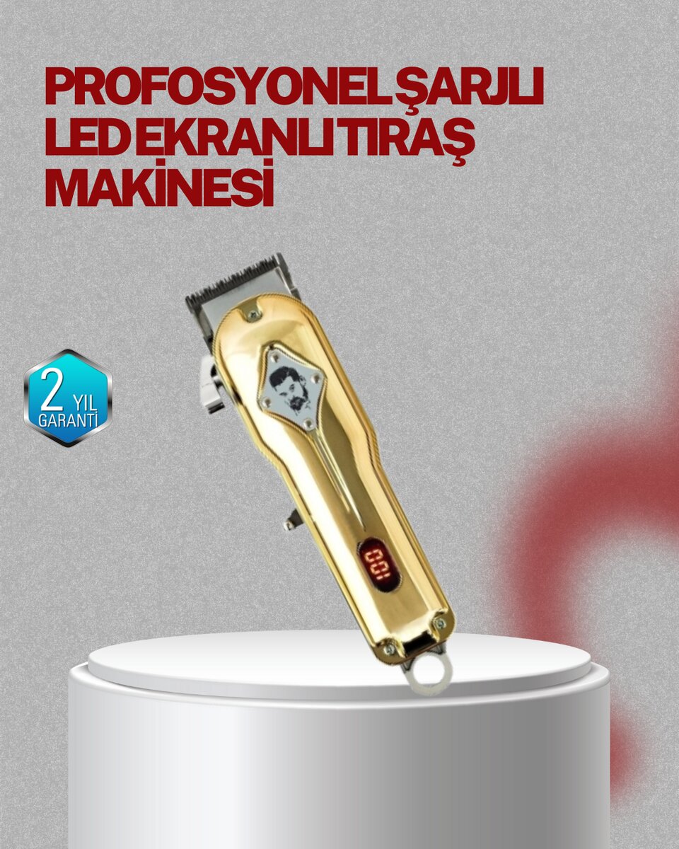 Type-C Şarjlı LCD Ekranlı Profesyonel Saç Sakal Tıraş Makinesi Type-C Şarjlı LCD Ekranlı Profesyonel Saç Sakal Tıraş Makinesi