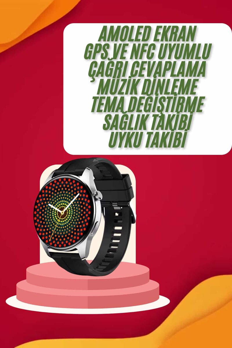 Yuvarlak Kasa 46mm Akıllı Saat Android Ve IOS Uyumlu Uyku ve Sağlık Takibi Yuvarlak Kasa 46mm Akıllı Saat Android Ve IOS Uyumlu Uyku ve Sağlık Takibi