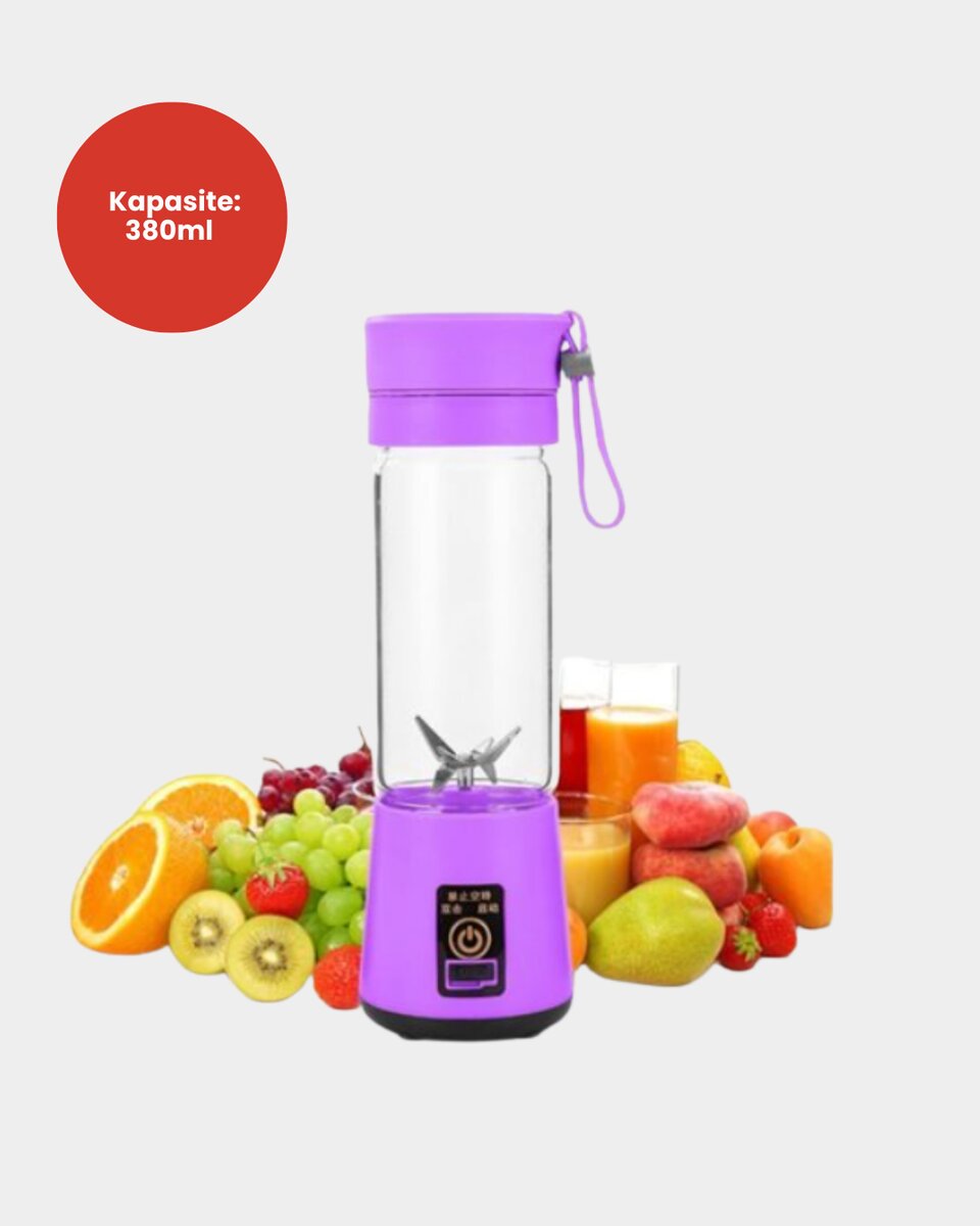 Mini Taşınabilir Blender 380ml USB Şarjlı Detoks Smoothie Hazırlayıcı Mini Taşınabilir Blender 380ml USB Şarjlı Detoks Smoothie Hazırlayıcı