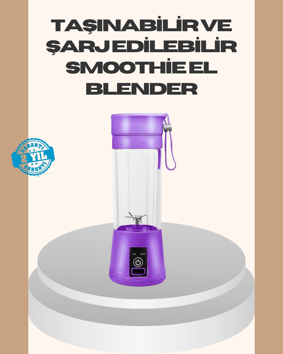 Mini Taşınabilir Blender 380ml USB Şarjlı Detoks Smoothie Hazırlayıcı Mini Taşınabilir Blender 380ml USB Şarjlı Detoks Smoothie Hazırlayıcı
