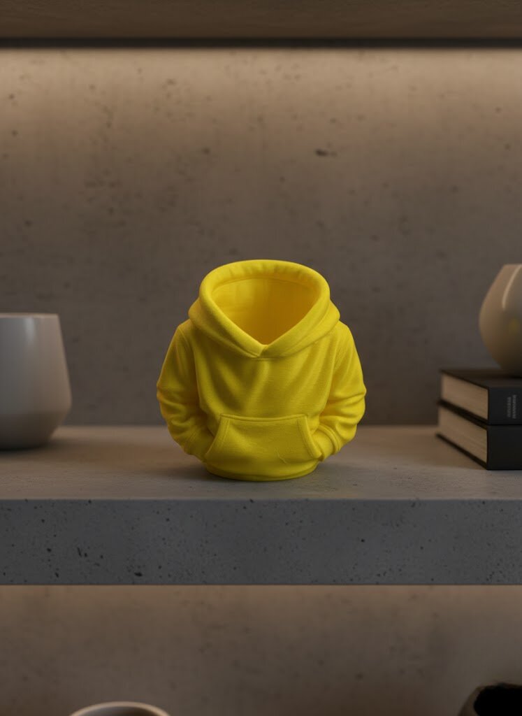 Sarı Hoodie Kalemlik 10x10 cm Masa Üstü Düzenleyici Sarı Hoodie Kalemlik 10x10 cm Masa Üstü Düzenleyici
