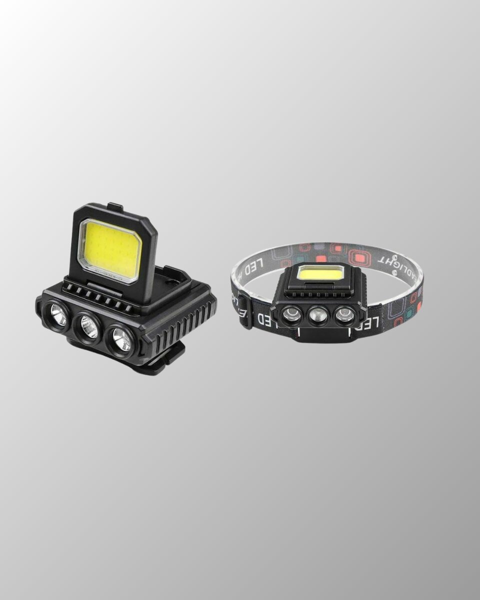 COB + XPE LED Kafa Feneri 800 Lumen USB Type C Şarjlı Çok Modlu COB + XPE LED Kafa Feneri 800 Lumen USB Type C Şarjlı Çok Modlu
