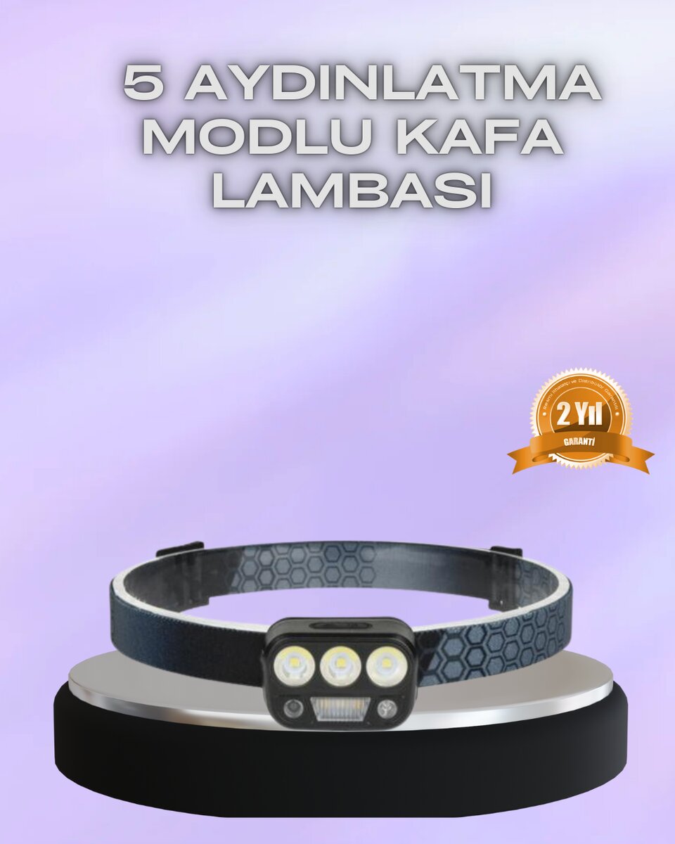 El Hareket Sensörlü LED Kafa Feneri 5 Mod Ayarlanabilir El Hareket Sensörlü LED Kafa Feneri 5 Mod Ayarlanabilir