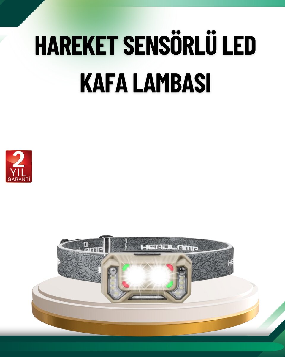 Şarjlı Wave Sensörlü LED Kafa Feneri Outdoor Kullanım Şarjlı Wave Sensörlü LED Kafa Feneri Outdoor Kullanım