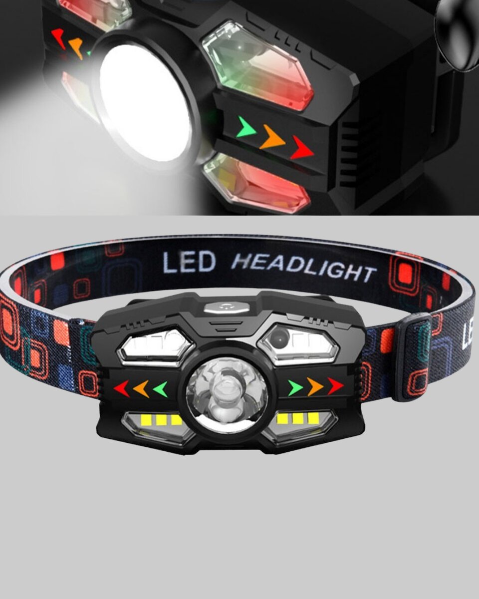 Şarj Edilebilir LED Far Hareket Sensörlü 5 Modlu Outdoor Şarj Edilebilir LED Far Hareket Sensörlü 5 Modlu Outdoor