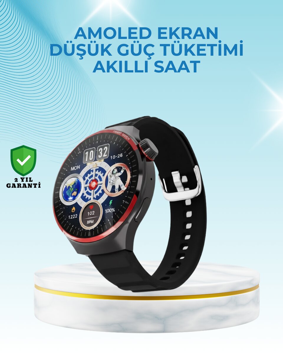 NFC Destekli Akıllı Saat AMOLED Ekranlı Şık Tasarım NFC Destekli Akıllı Saat AMOLED Ekranlı Şık Tasarım