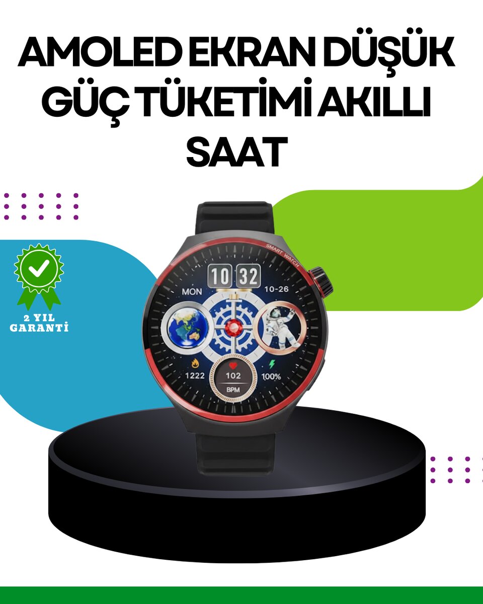 Spor ve Sağlık Takipli Akıllı Saat Kablosuz Şarj Spor ve Sağlık Takipli Akıllı Saat Kablosuz Şarj