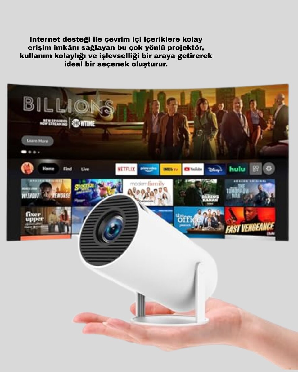 2.4G Kablosuz Destekli Oyun ve Film Projeksiyonu Ev Kullanımı İçin 2.4G Kablosuz Destekli Oyun ve Film Projeksiyonu Ev Kullanımı İçin