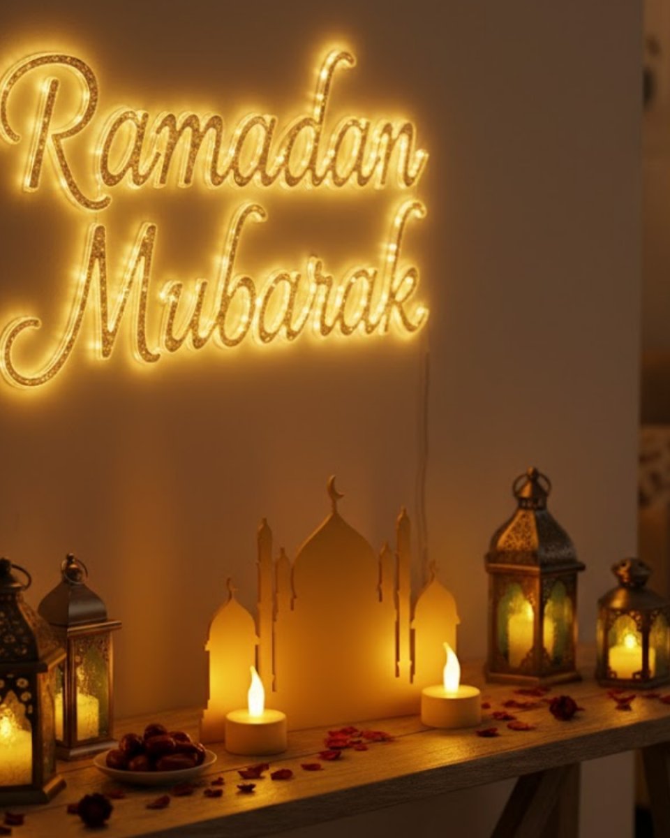3D Cami Siluet Dekor 2 Pilli Mum Dahil Ramazan Masa Üstü 3D Cami Siluet Dekor 2 Pilli Mum Dahil Ramazan Masa Üstü