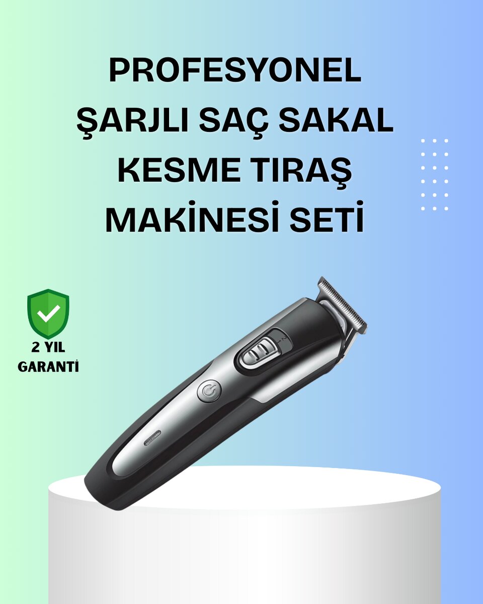 Kuaför Tipi Şarjlı Saç ve Sakal Kesme Makinesi Güçlü Motorlu Kuaför Tipi Şarjlı Saç ve Sakal Kesme Makinesi Güçlü Motorlu