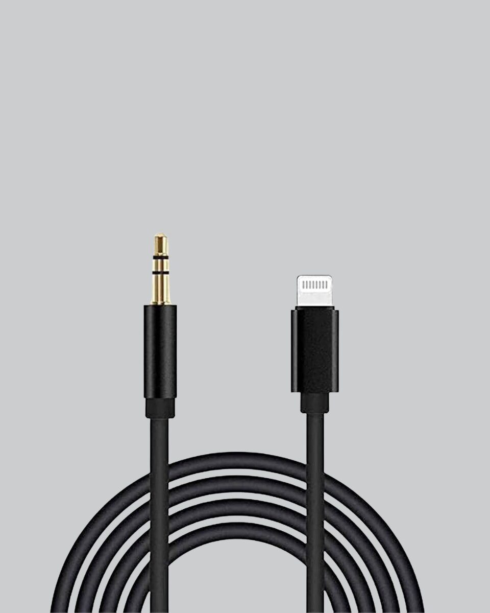 Lightning to 3.5mm Aux Ses Dönüştürücü Kablo 1 Metre Stereo Uyumlu