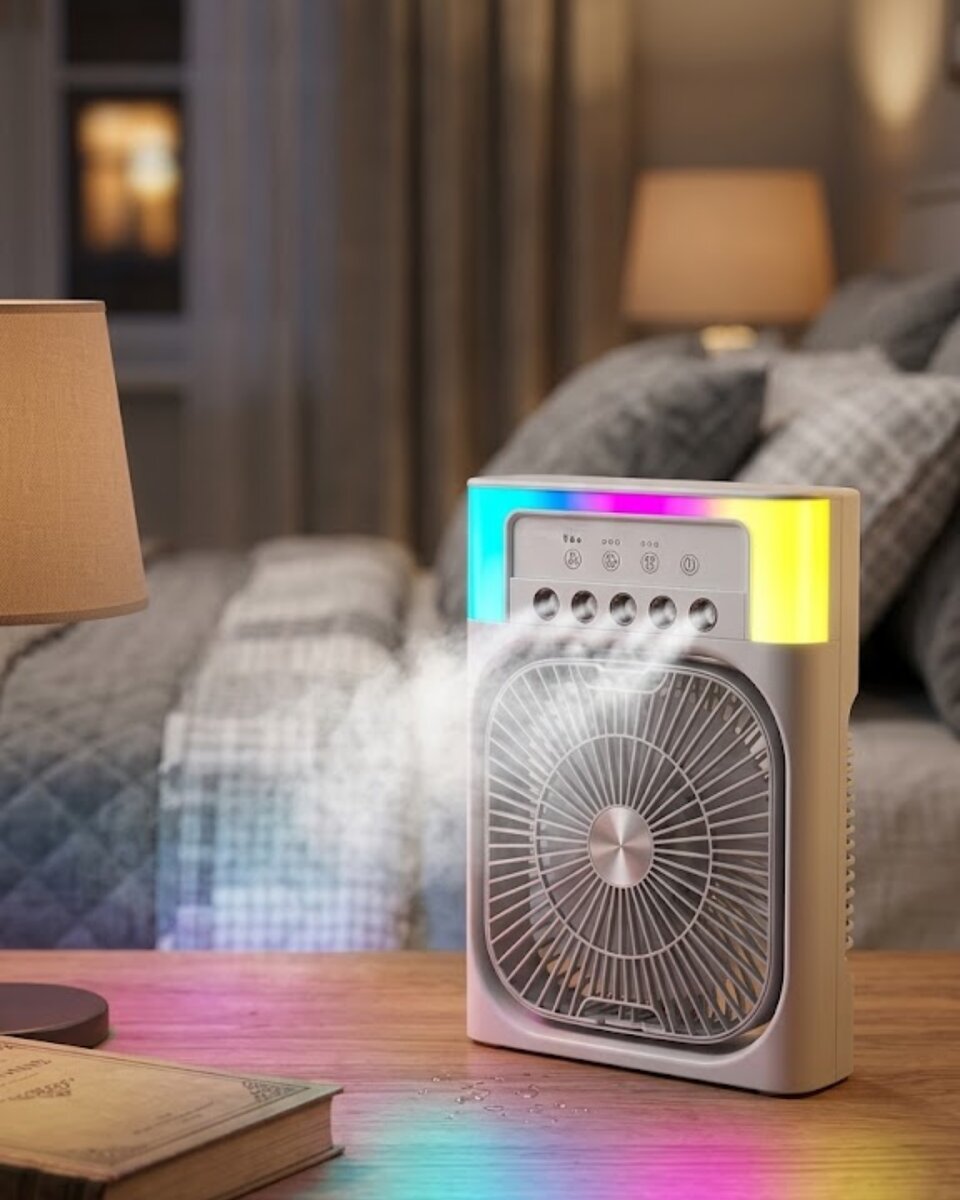 Mini Klima Fan Su Hazneli USB Şarjlı Sessiz Masaüstü Soğutucu Mini Klima Fan Su Hazneli USB Şarjlı Sessiz Masaüstü Soğutucu