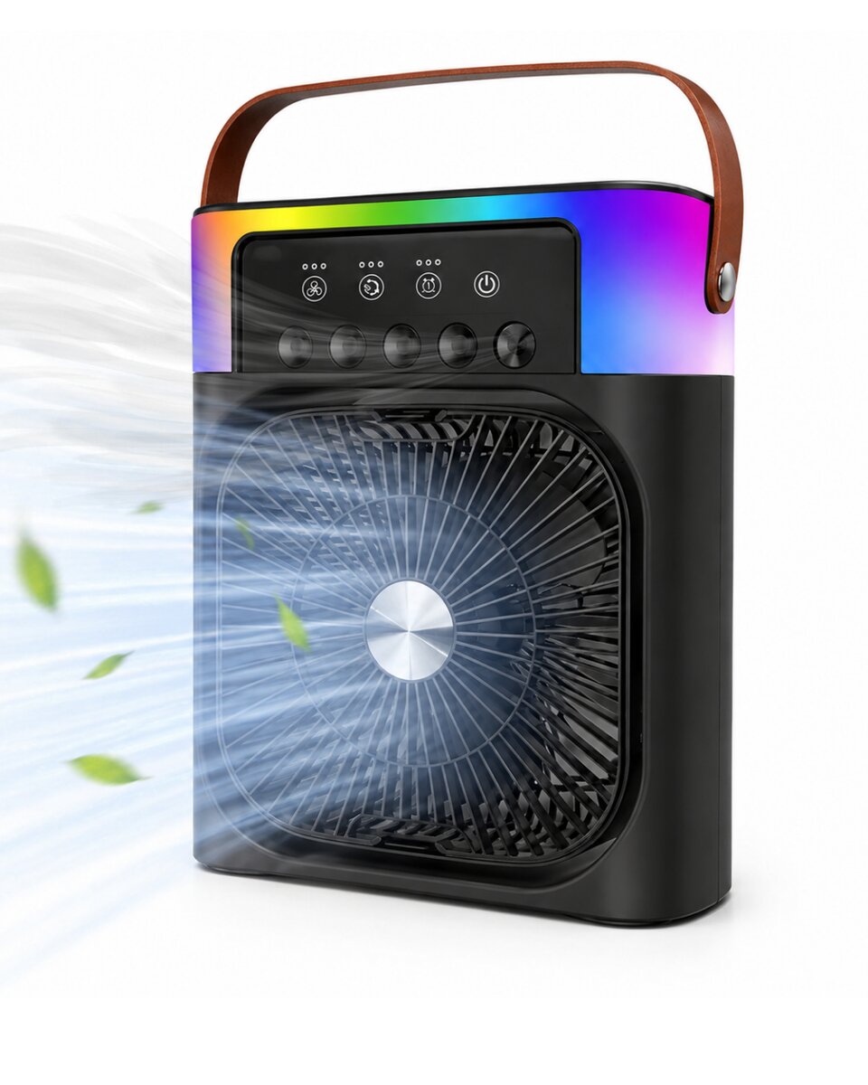 Taşınabilir Sprey Fan RGB Işıklı Mini Klima Soğutucu Nemlendirici USB Şarjlı Taşınabilir Sprey Fan RGB Işıklı Mini Klima Soğutucu Nemlendirici USB Şarjlı