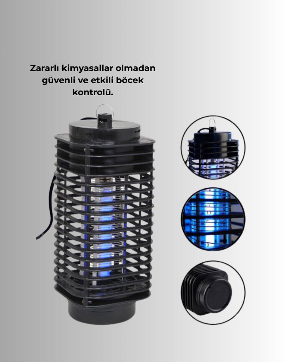 Kimyasal İçermeyen UV Işıklı Böcek ve Sivrisinek Kapanı – Güvenli Kullanım Kimyasal İçermeyen UV Işıklı Böcek ve Sivrisinek Kapanı – Güvenli Kullanım