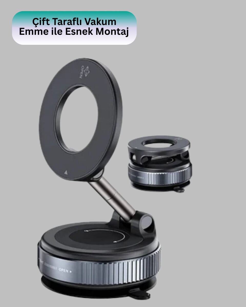 360 Derece Ayarlanabilir Manyetik Araç Telefon Standı 360 Derece Ayarlanabilir Manyetik Araç Telefon Standı