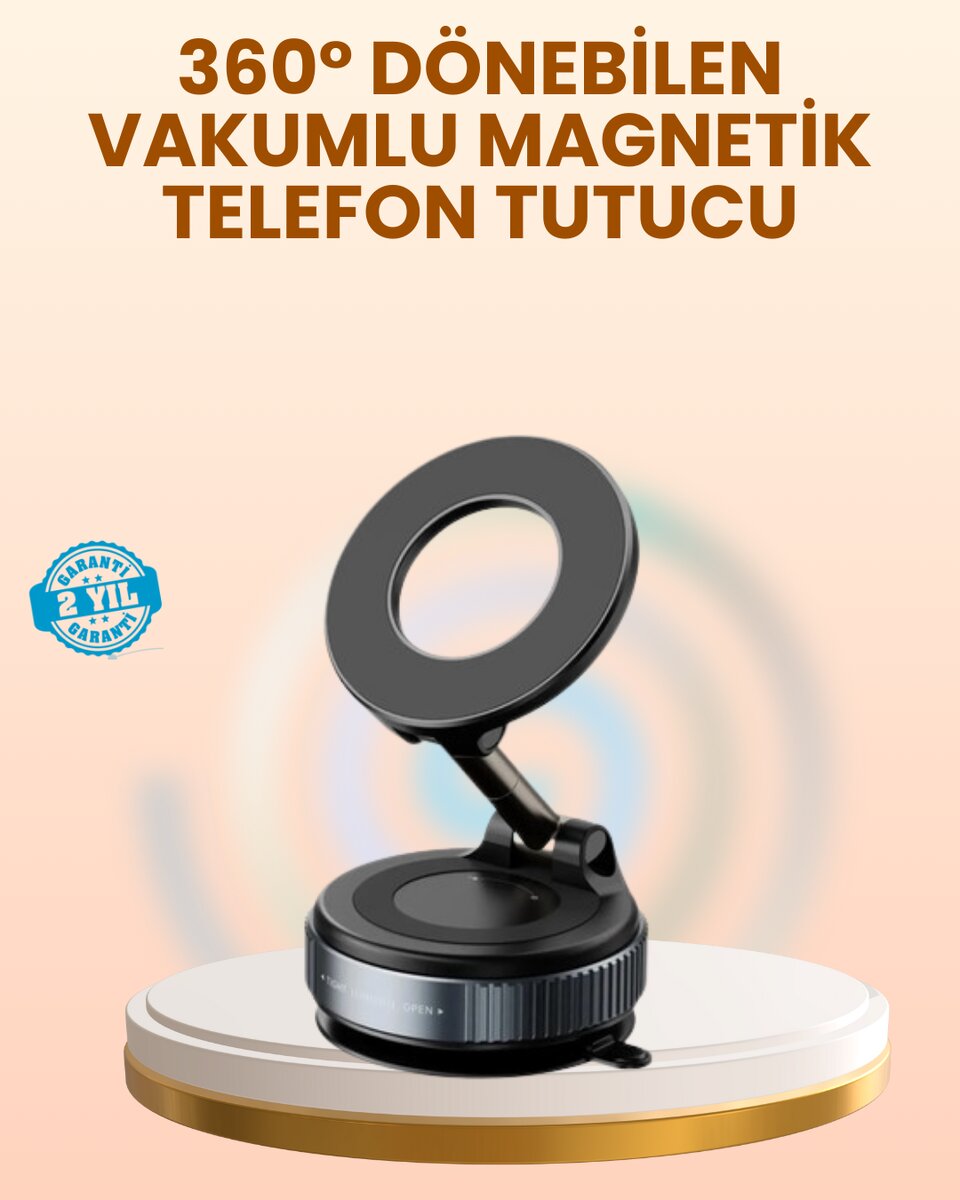 Vakumlu Manyetik Araç Telefon Tutucu Güçlü Tutuş Vakumlu Manyetik Araç Telefon Tutucu Güçlü Tutuş