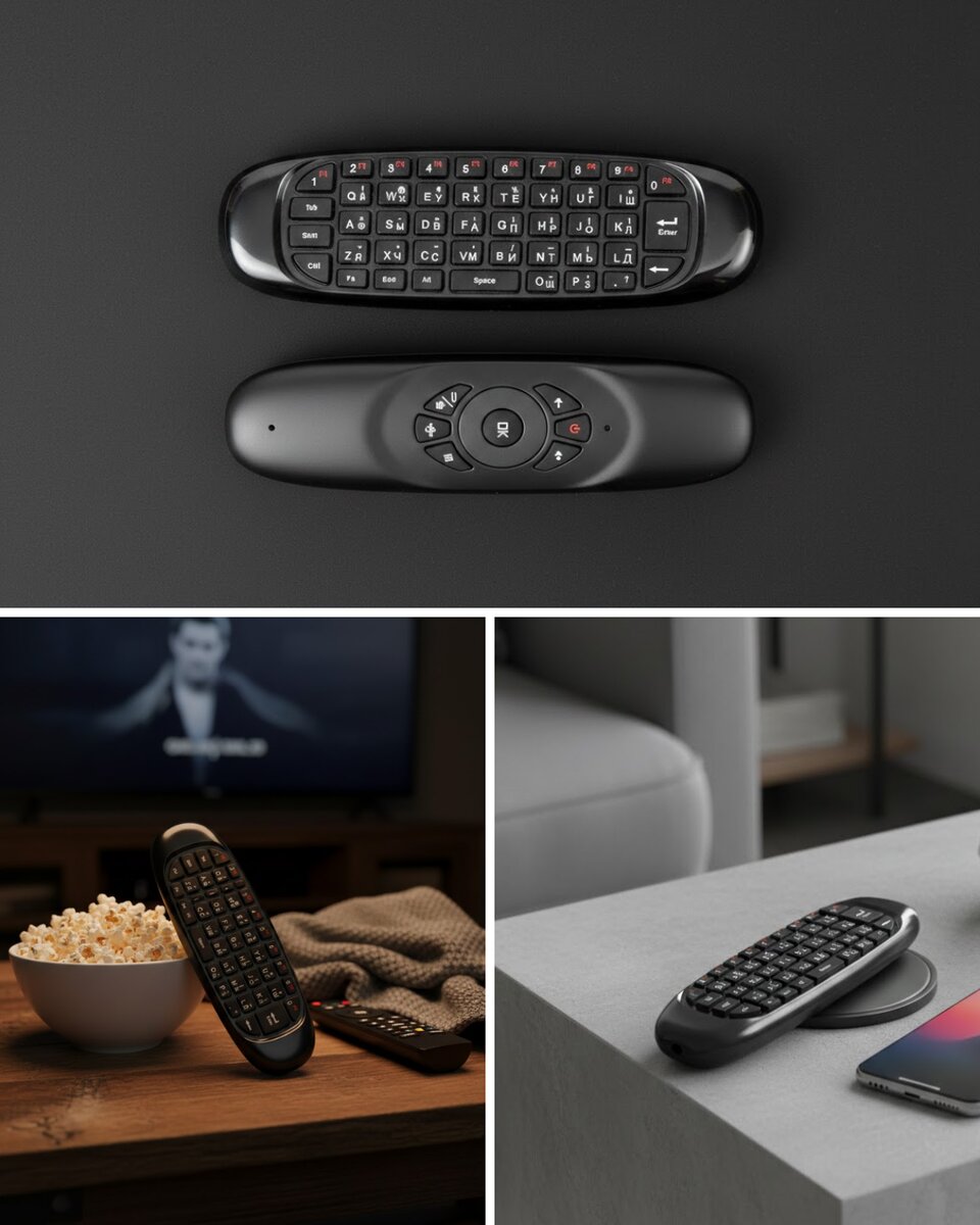 Android TV ve PC Uyumlu Kablosuz Hava Fareli Kumanda Android TV ve PC Uyumlu Kablosuz Hava Fareli Kumanda