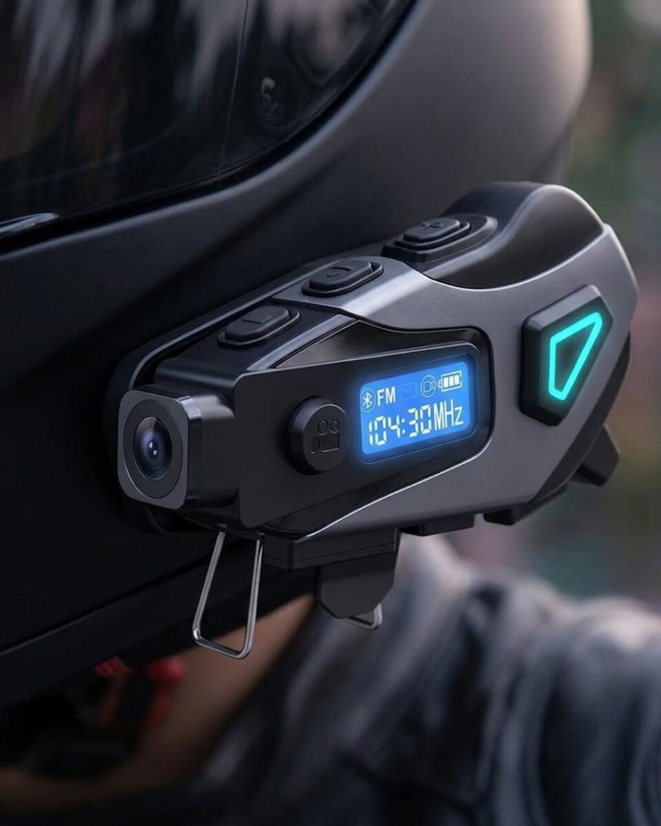 Kask İçi Bluetooth Kulaklık Kamera ve Fener Özellikli Su Geçirmez Dayanıklı Tasarım Kask İçi Bluetooth Kulaklık Kamera ve Fener Özellikli Su Geçirmez Dayanıklı Tasarım