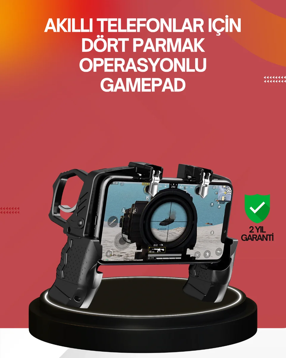 Ergonomik Tetik Tasarımlı Mobil Oyun Gamepad Tutucu Ergonomik Tetik Tasarımlı Mobil Oyun Gamepad Tutucu