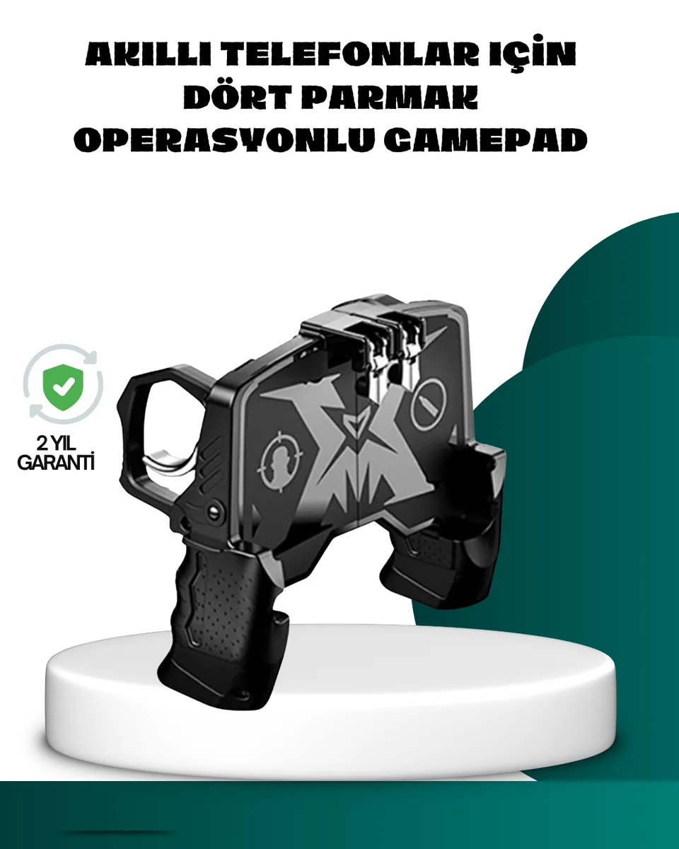Mobil FPS Oyunlar İçin Dört Parmak Uyumlu Gamepad Mobil FPS Oyunlar İçin Dört Parmak Uyumlu Gamepad