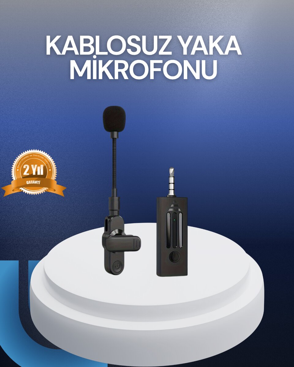 Bluetooth 5.2 Kablosuz Mikrofon – 360° Ses Algılama, Gürültü Engelleme, 4 Saat Çalışma Bluetooth 5.2 Kablosuz Mikrofon – 360° Ses Algılama, Gürültü Engelleme, 4 Saat Çalışma