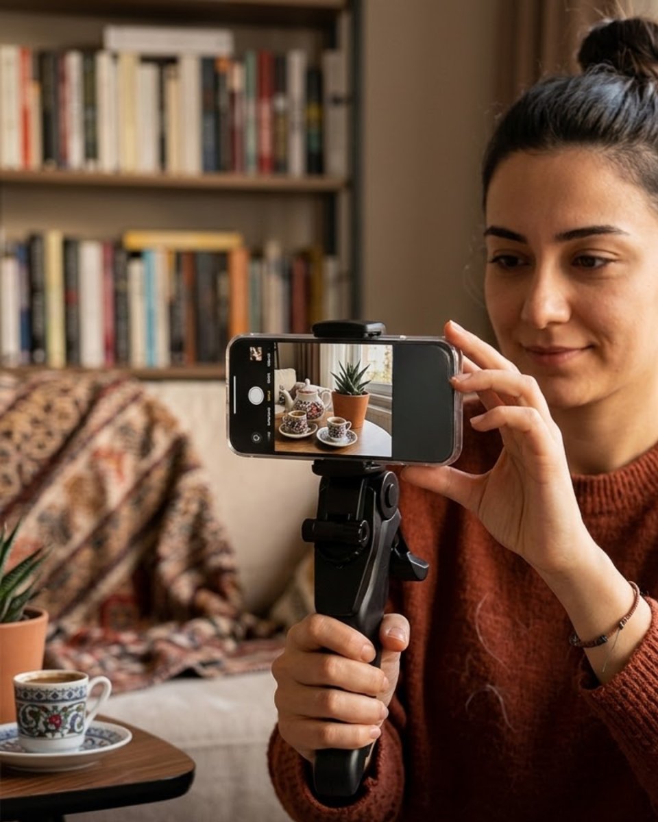 Masaüstü Telefon Tripodu Katlanabilir Telefon Tutucu Video Çekim Standı Masaüstü Telefon Tripodu Katlanabilir Telefon Tutucu Video Çekim Standı