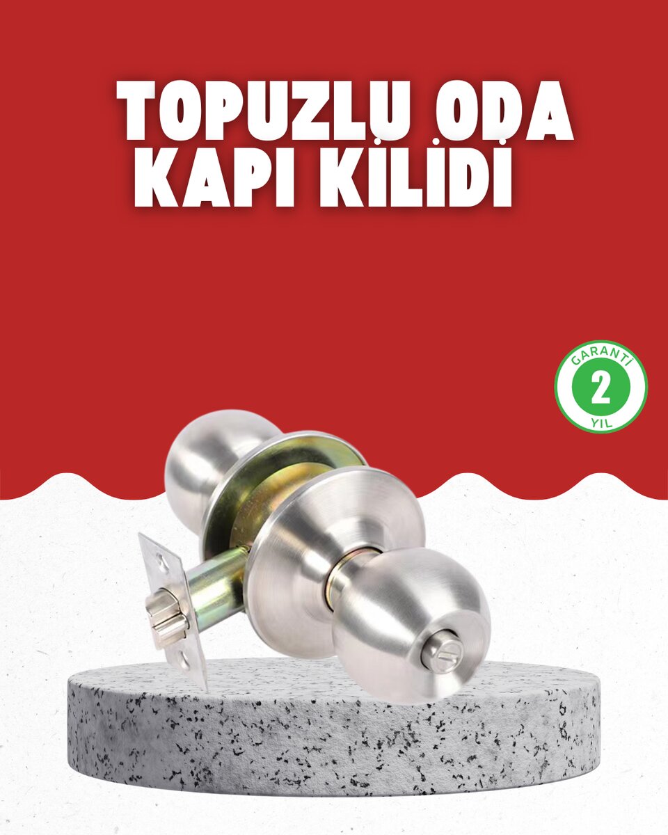 Estetik Güvenli Topuzlu Kapı Kilidi Estetik Güvenli Topuzlu Kapı Kilidi
