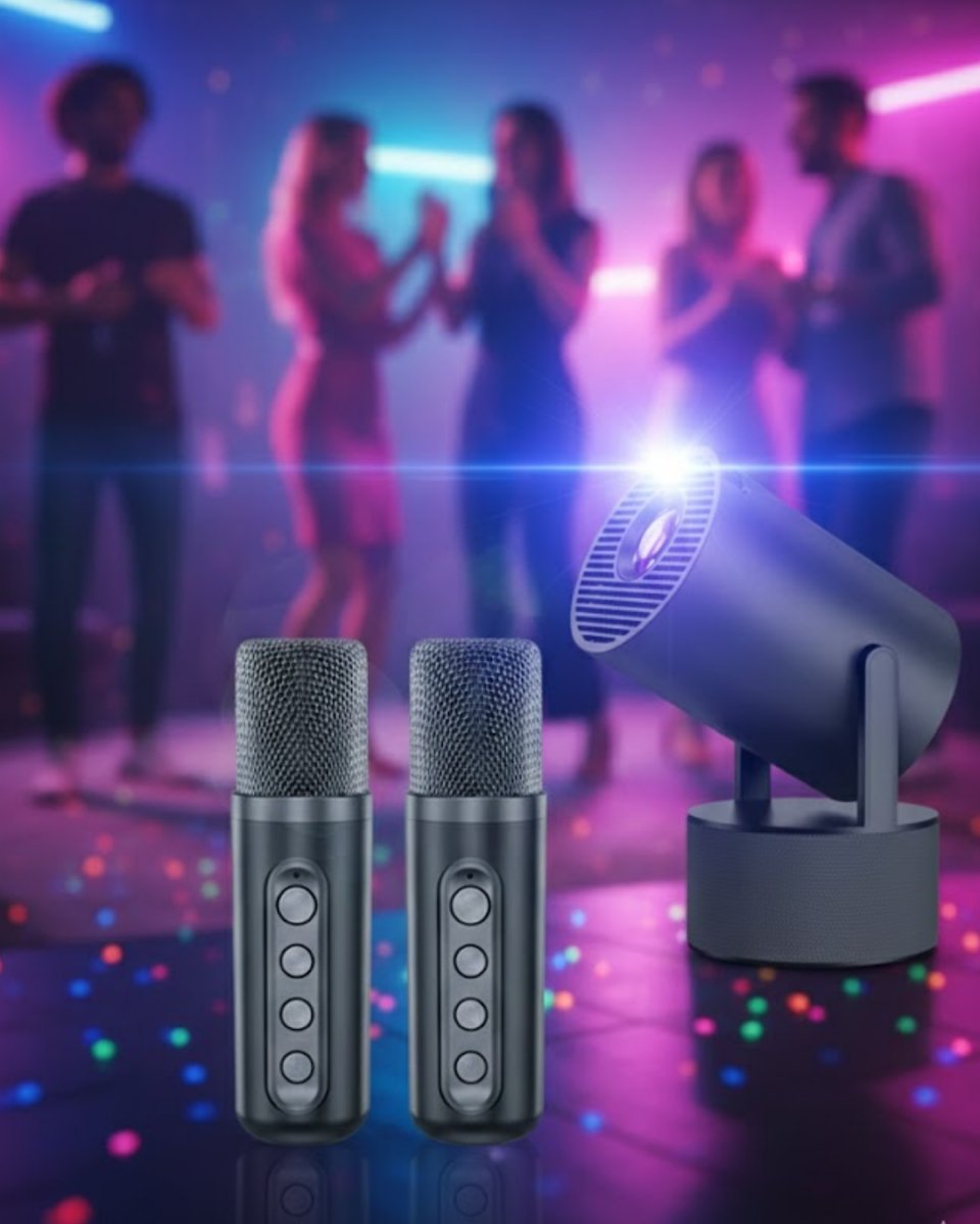 Android Sistemli Projeksiyon Kareoke Cihazı 180° Döner Başlıklı Android Sistemli Projeksiyon Kareoke Cihazı 180° Döner Başlıklı