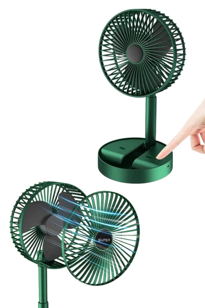 Katlanabilir Teleskopik Şarjlı Fan Masaüstü Soğutucu Vantilatör Katlanabilir Teleskopik Şarjlı Fan Masaüstü Soğutucu Vantilatör