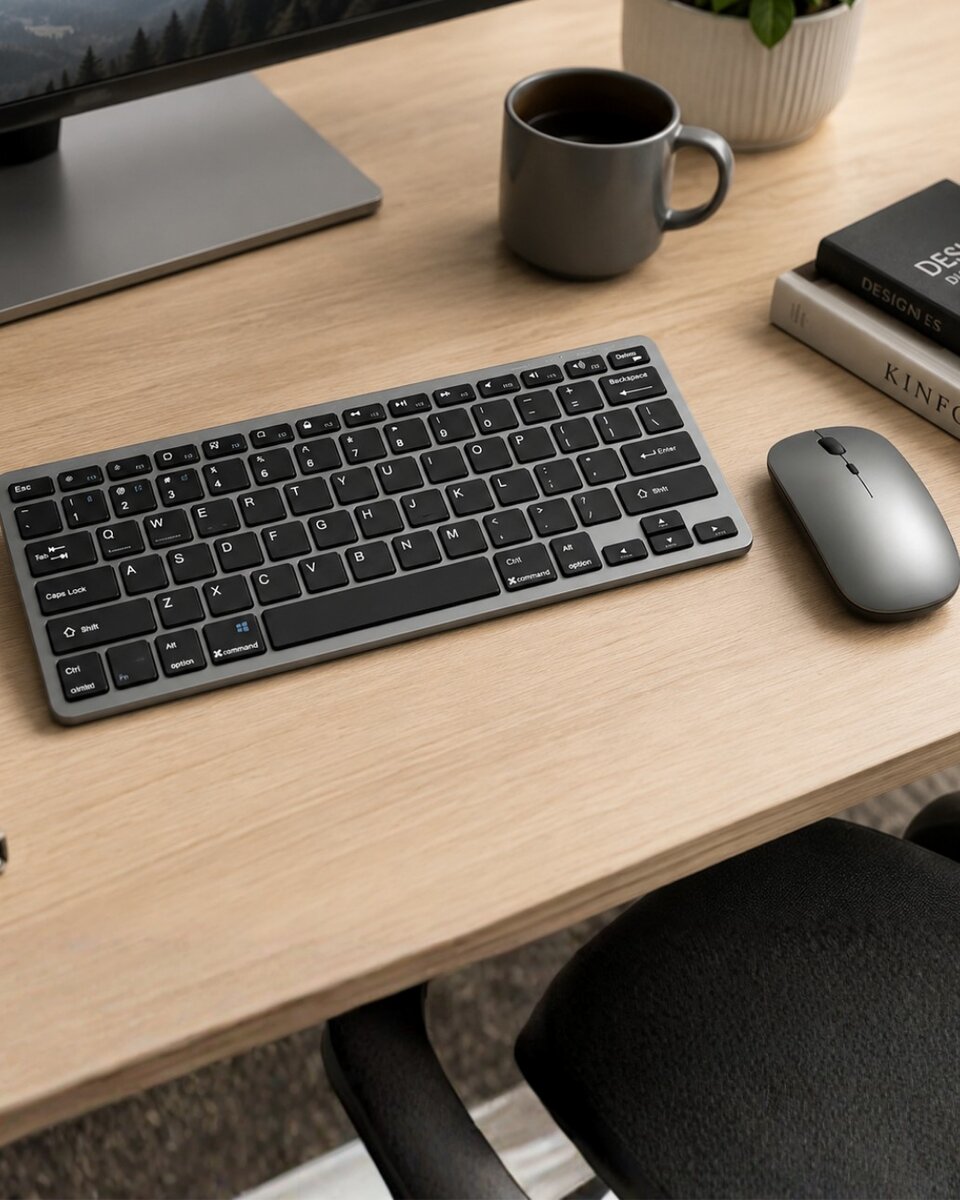 Şarjlı Kablosuz Klavye ve Mouse Seti Kompakt Taşınabilir Tasarım Şarjlı Kablosuz Klavye ve Mouse Seti Kompakt Taşınabilir Tasarım