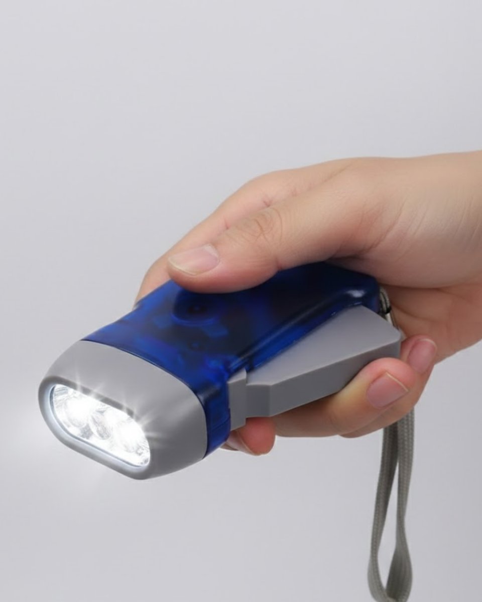 Kendiliğinden Şarjlı El Feneri 3 LED Enerjisiz Çalışan Pratik Tasarım