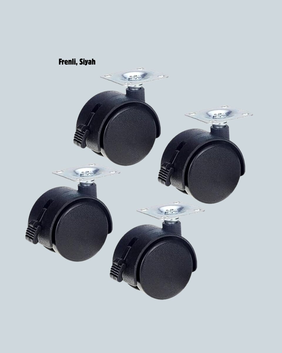 4’lü Kilitli Tekerlek Ayak 4 cm Sessiz ve Dayanıklı 4’lü Kilitli Tekerlek Ayak 4 cm Sessiz ve Dayanıklı