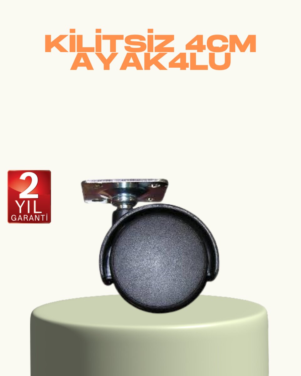 Kilitsiz Mini Tekerlek Ayak 4 cm 4’lü Set Kolay Montaj Kilitsiz Mini Tekerlek Ayak 4 cm 4’lü Set Kolay Montaj