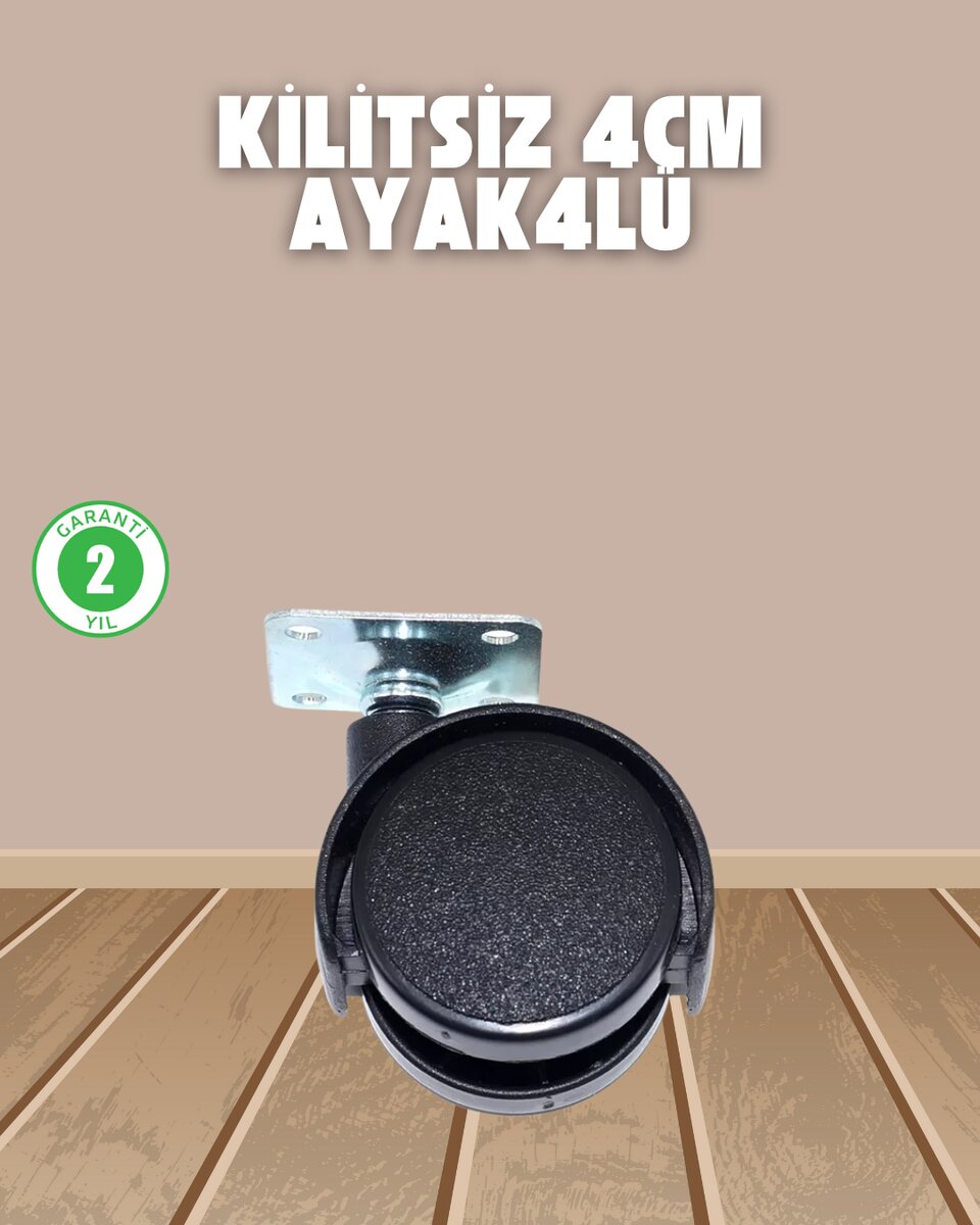 Sehpa ve Ekipmanlar İçin Kilitsiz 4 cm Ayak 4’lü Sehpa ve Ekipmanlar İçin Kilitsiz 4 cm Ayak 4’lü