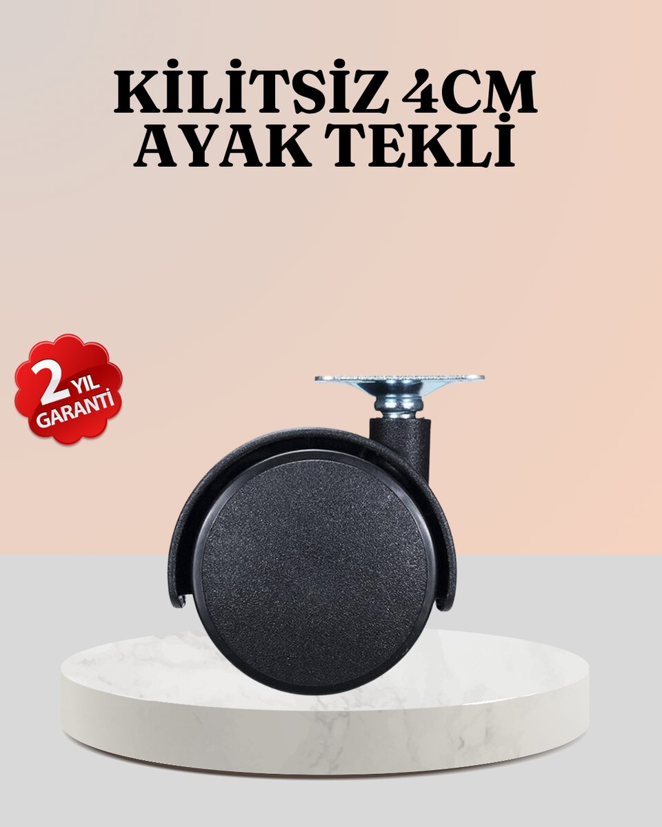 4 cm Çap Kilitsiz Tekerlek Ayağı Tekli Hafif Mobilyalar İçin 4 cm Çap Kilitsiz Tekerlek Ayağı Tekli Hafif Mobilyalar İçin