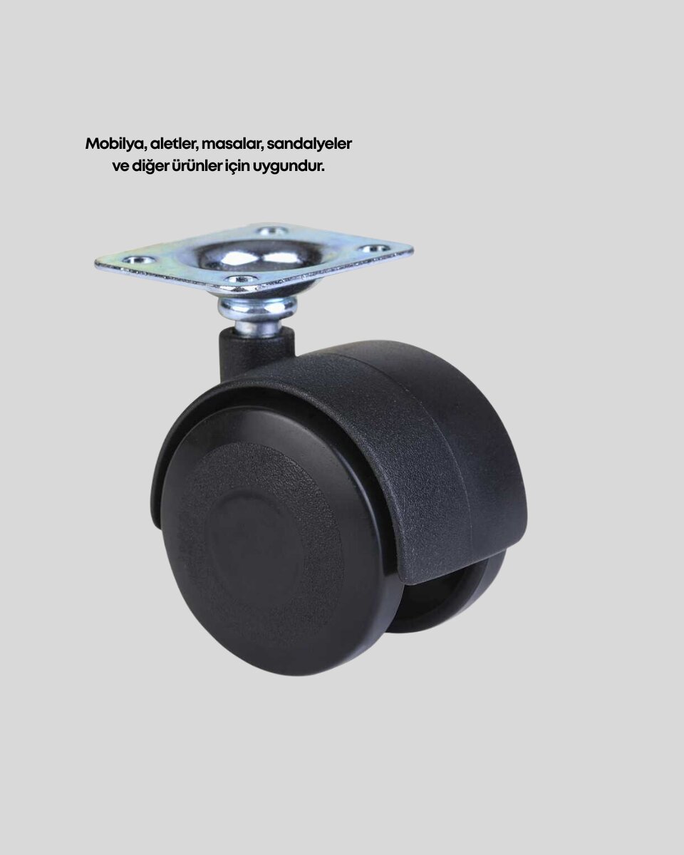 4 cm Çap Kilitsiz Tekerlek Ayağı Tekli Hafif Mobilyalar İçin 4 cm Çap Kilitsiz Tekerlek Ayağı Tekli Hafif Mobilyalar İçin