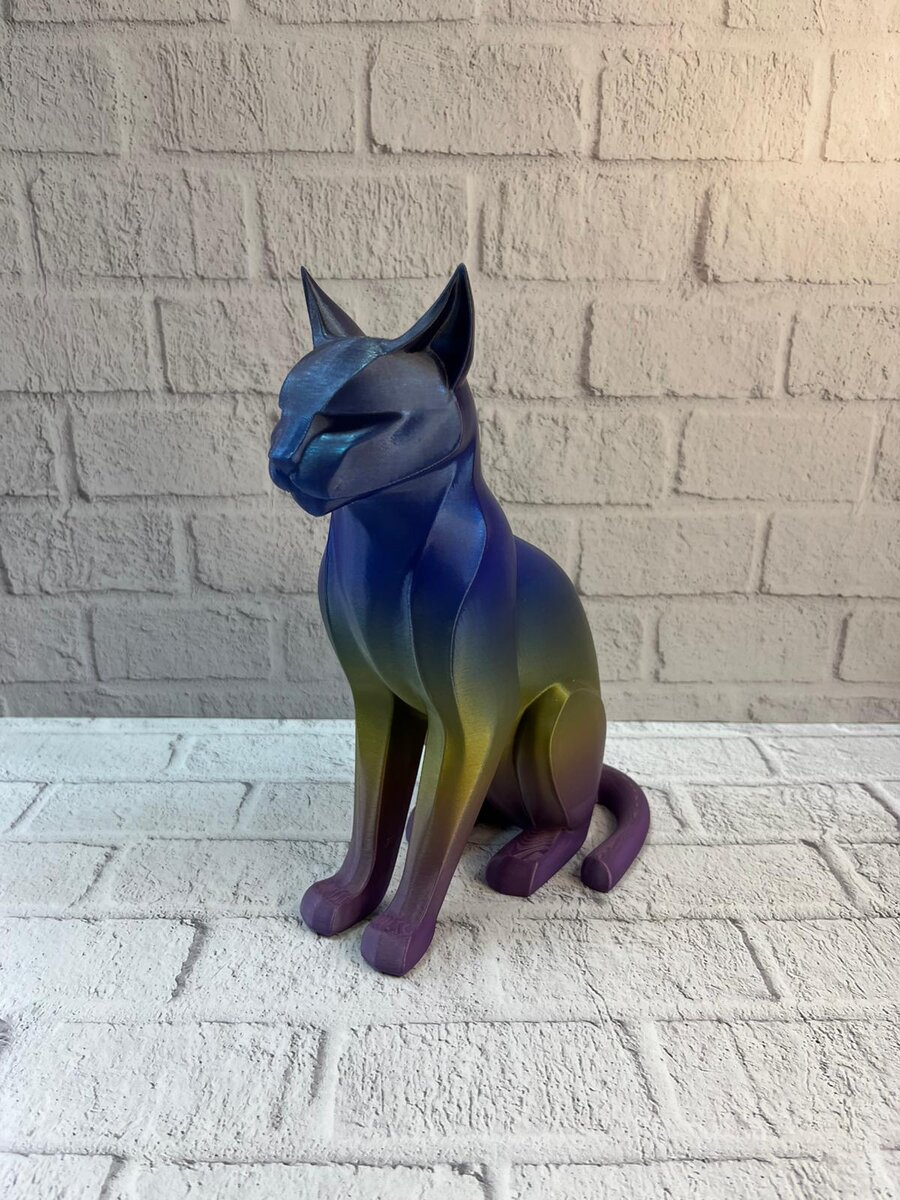 Rainbow Renkli Kedi Biblosu Dekoratif Masa ve Raf Süsü Rainbow Renkli Kedi Biblosu Dekoratif Masa ve Raf Süsü
