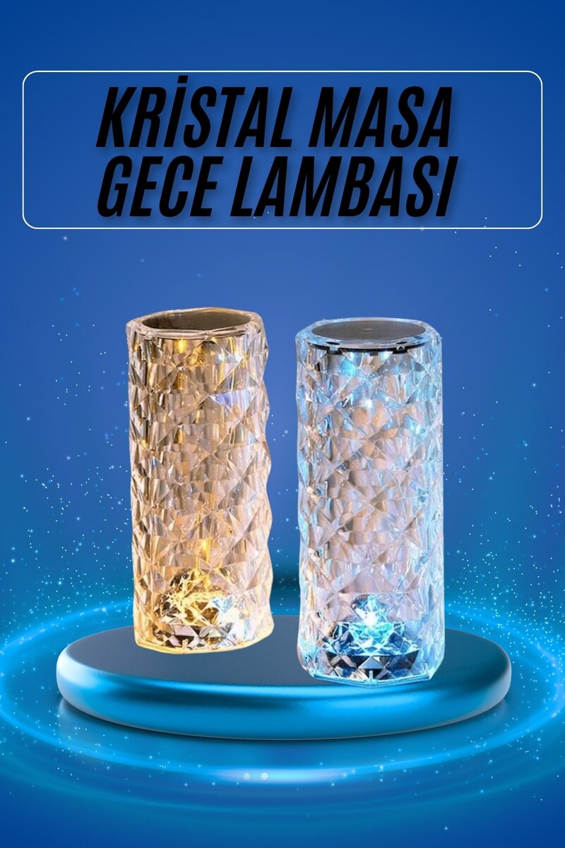 Yeni Nesil Modern Kristal Masa ve Gece Lambası Dokunmatik Renk Değiştirebilen Yeni Nesil Modern Kristal Masa ve Gece Lambası Dokunmatik Renk Değiştirebilen
