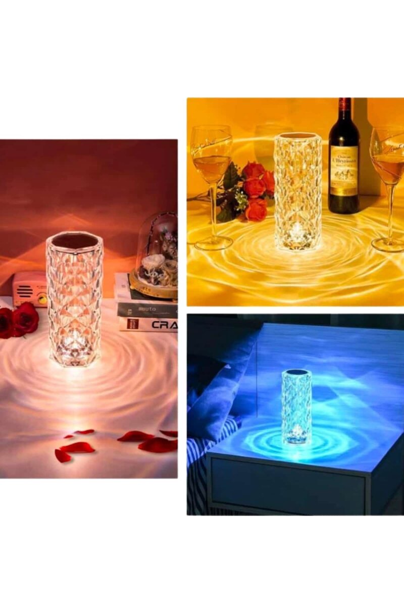 Masa ve Gece Lambası Şık ve Dayanıklı Sensörlü Şarjlı Kristal Lamba Masa ve Gece Lambası Şık ve Dayanıklı Sensörlü Şarjlı Kristal Lamba