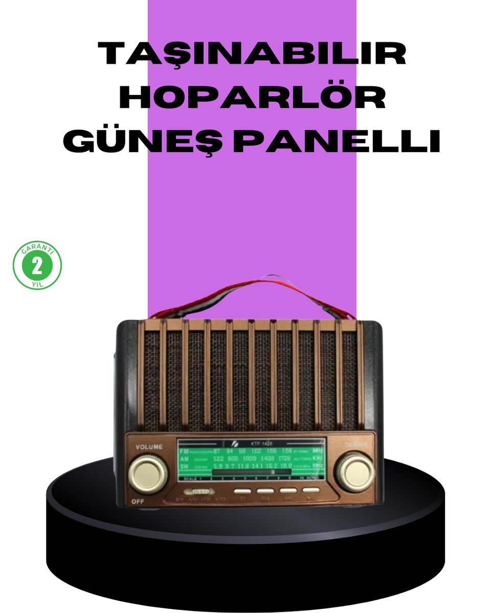 Güneş Enerjili Taşınabilir Radyo ve Bluetooth Hoparlör Çok Fonksiyonlu Güneş Enerjili Taşınabilir Radyo ve Bluetooth Hoparlör Çok Fonksiyonlu