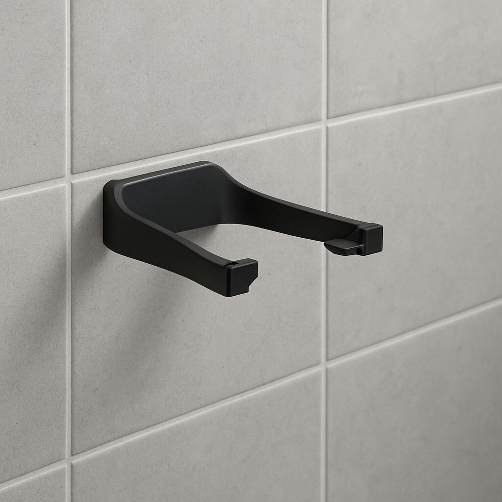 Duvara Monte Siyah Peçetelik Minimal Banyo Aksesuarı